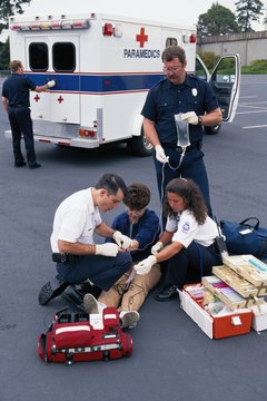 Keith Brofsky/Photodisc/Getty Images Paramedics work irregular -- and often exhausting -- shifts.