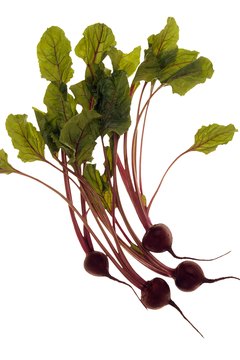 Brand X Pictures/Brand X Pictures/Getty Images Beet roots and leaves offer health benefits.