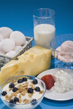 Jupiterimages/Comstock/Getty Images Dairy foods are good sources of calcium, the major mineral found in the body.