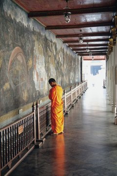 Buddhist monks vow to live according to the dharma taught by Buddha.