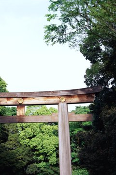 Wooden arches called