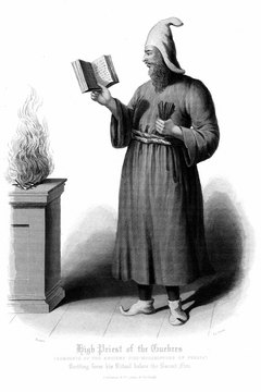 Priests dedicated ancient rituals of the Zoroastrian faith to the one God.