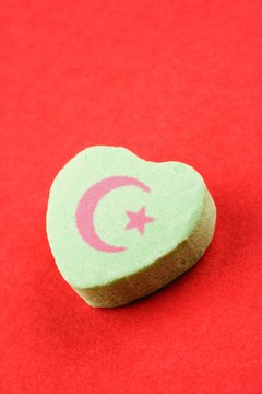 The crescent moon and star represent Islam to many people.