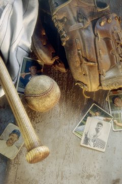 You can transform old baseball gear into a special keepsake shadow box.