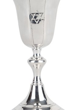 A Kiddush cup is used to drink wine on the Jewish Sabbath.