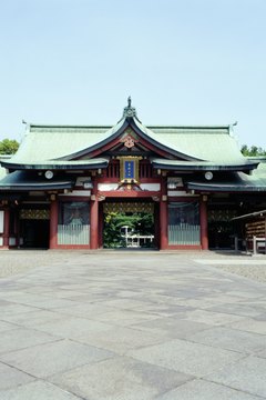The entrance to a Shinto shrine