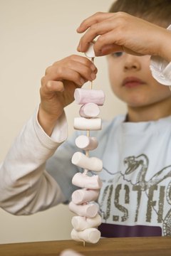 Marshmallows are fun to eat, and they make great art supplies for creative fun.