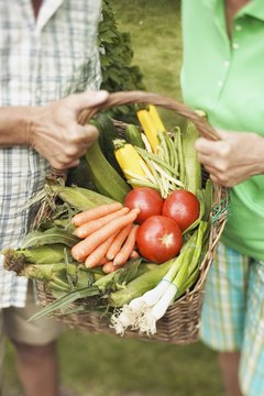 Brand X Pictures/Brand X Pictures/Getty Images Whole grains, fruits and vegetables are excellent sources of carbohydrates.