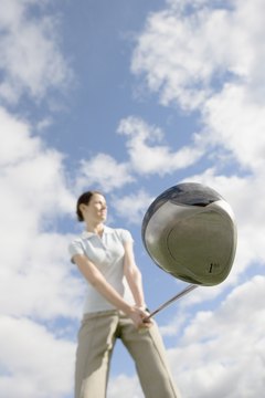Pixland/Pixland/Getty Images A strong, flexible back is one of the keys to powerful drives in golf.