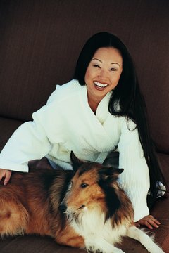 Digital Vision./Digital Vision/Getty Images Brush your collie twice a week to help keep him mat-free.