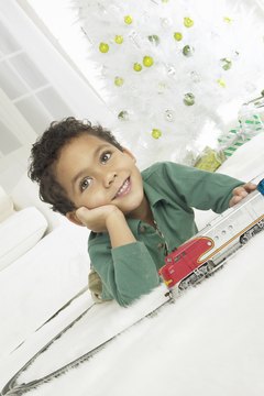 Learn about locomotion with a toy train set.