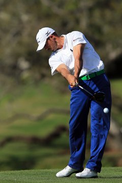 Jonathan Byrd's right elbow is close to his side as he hits the ball -- proof that his right shoulder hasn't moved out over the ball.