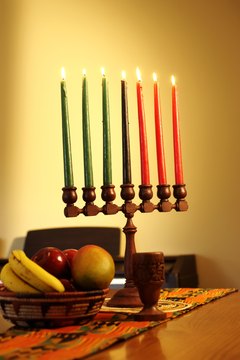 Kwanzaa celebrations involve a Kinara.