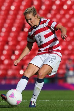 Stanley Chou/Getty Images Sport/Getty Images Heather Mitts needs strong legs to be effective at defense.