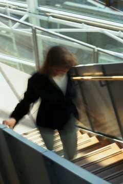 John Foxx/Stockbyte/Getty Images Taking the stairs instead of the elevator is a quick way to exercise.