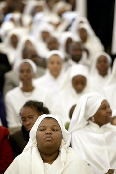 Muslim women sit in their own section in Nation of Islam mosques.