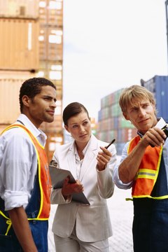 Stockbyte/Stockbyte/Getty Images Freight agent brokers handle the mechanics of shipping cargo.