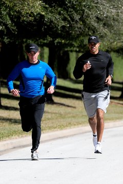 Tiger Woods is known for his dedication to fitness.