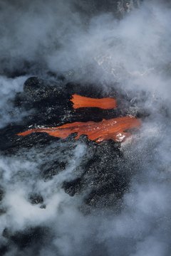Tom Brakefield/Stockbyte/Getty Images Survivors of natural disasters, such as volcanic eruptions, can experience PTSD.