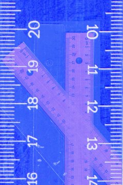 Measuring ruler on abstract background