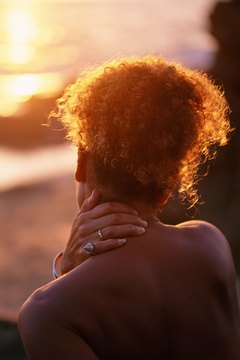 Thinkstock Images/Comstock/Getty Images Proper posture and adequate rest can prevent knots in your neck.