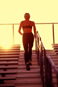 Thinkstock/Comstock/Getty Images Stair steps can strengthen your knees.
