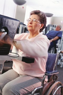 John Foxx/Stockbyte/Getty Images Hand bikes are available at many gyms.