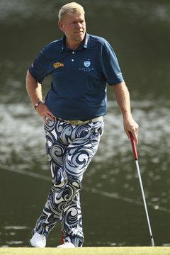 John Daly has used clubs with titanium shafts.