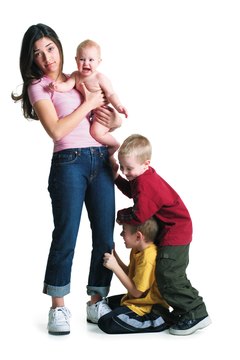 Photodisc/Photodisc/Getty Images If you use relatives to help with childcare, you might can earn a tax credit.