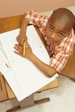 School districts provide materials to help kids improve achievement test scores.