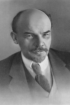 Russia became the first official communist country due largely to the leadership of Vladimir Lenin, depicted here.