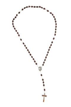 Some Catholics conduct a rosary service on a funeral's eve.