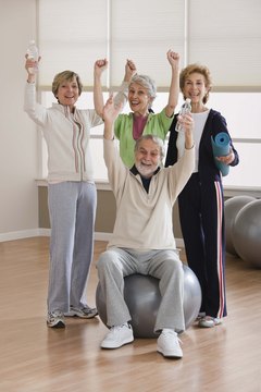 Jupiterimages/Comstock/Getty Images Senior centers often hold exercise classes.