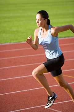 Jupiterimages/Pixland/Getty Images Bounding exercises improve leg strength and power.
