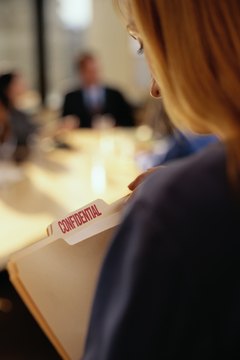 Ryan McVay/Photodisc/Getty Images The level of confidential information varies by organization and industry.