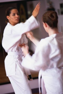 Stockbyte/Stockbyte/Getty Images Women gain self-confidence and form friendships in self-defense classes.