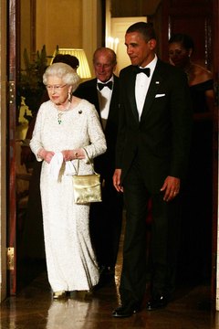 Queen Elizabeth II with President Barack Obama.