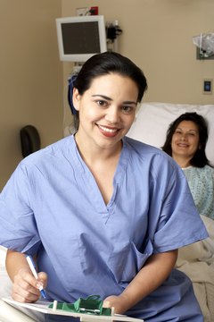 Creatas/Creatas/Getty Images Nursing students work supervised hospital shifts called "clinicals."