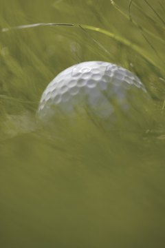 A purple dot can help you identify a golf ball hit into deep rough.