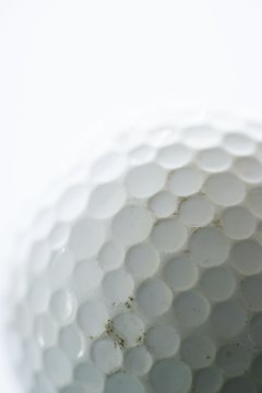 Today's golf balls have distinctive dimple patterns.