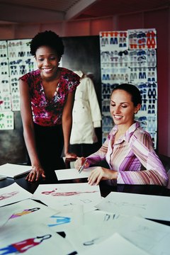 Stylists use already designed clothes to dress clients.