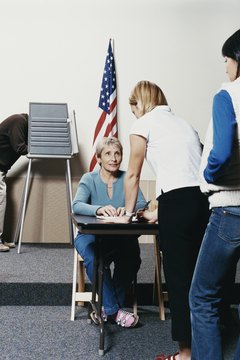 People waiting to vote