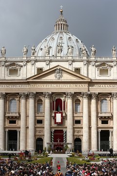 St. Peter's Basilica marks the seat of the Vatican.