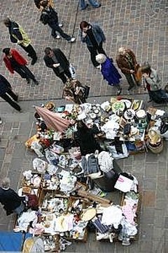 Flea markets are popular ways to raise money for charity.