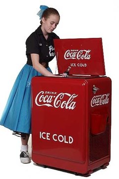 Top-lidded machines were often found in coffee shops and gas stations