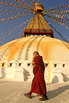 Mala beads are traditional prayer beads used by Buddhists to count mantras.