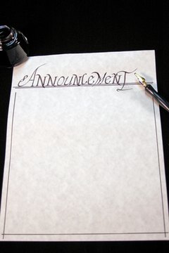Annoucements can express gratitude.