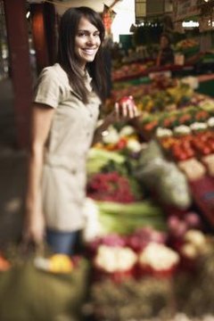 Woman shopping at market