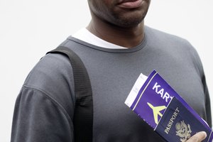 Man with a boarding pass