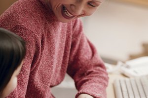 Woman writing check